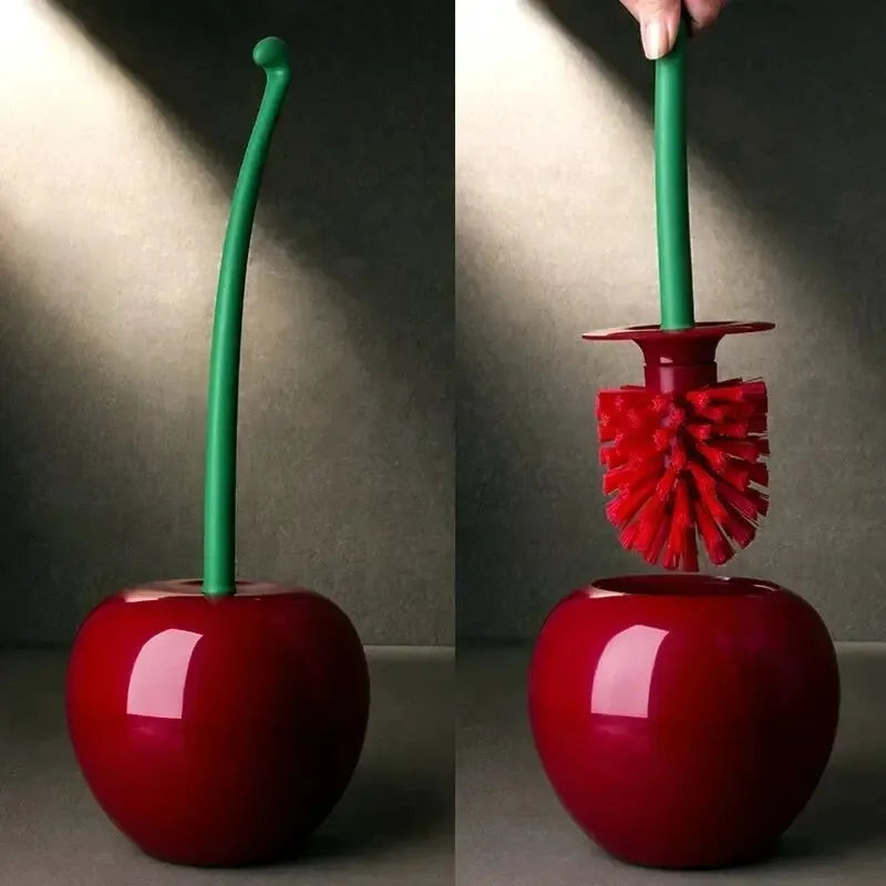 Cherry-Shaped Toilet Brush Set