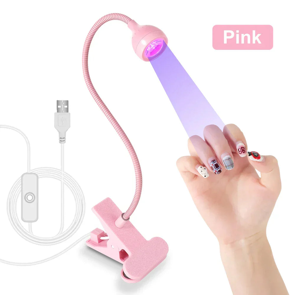 Compact Clip-On UV Nail Lamp