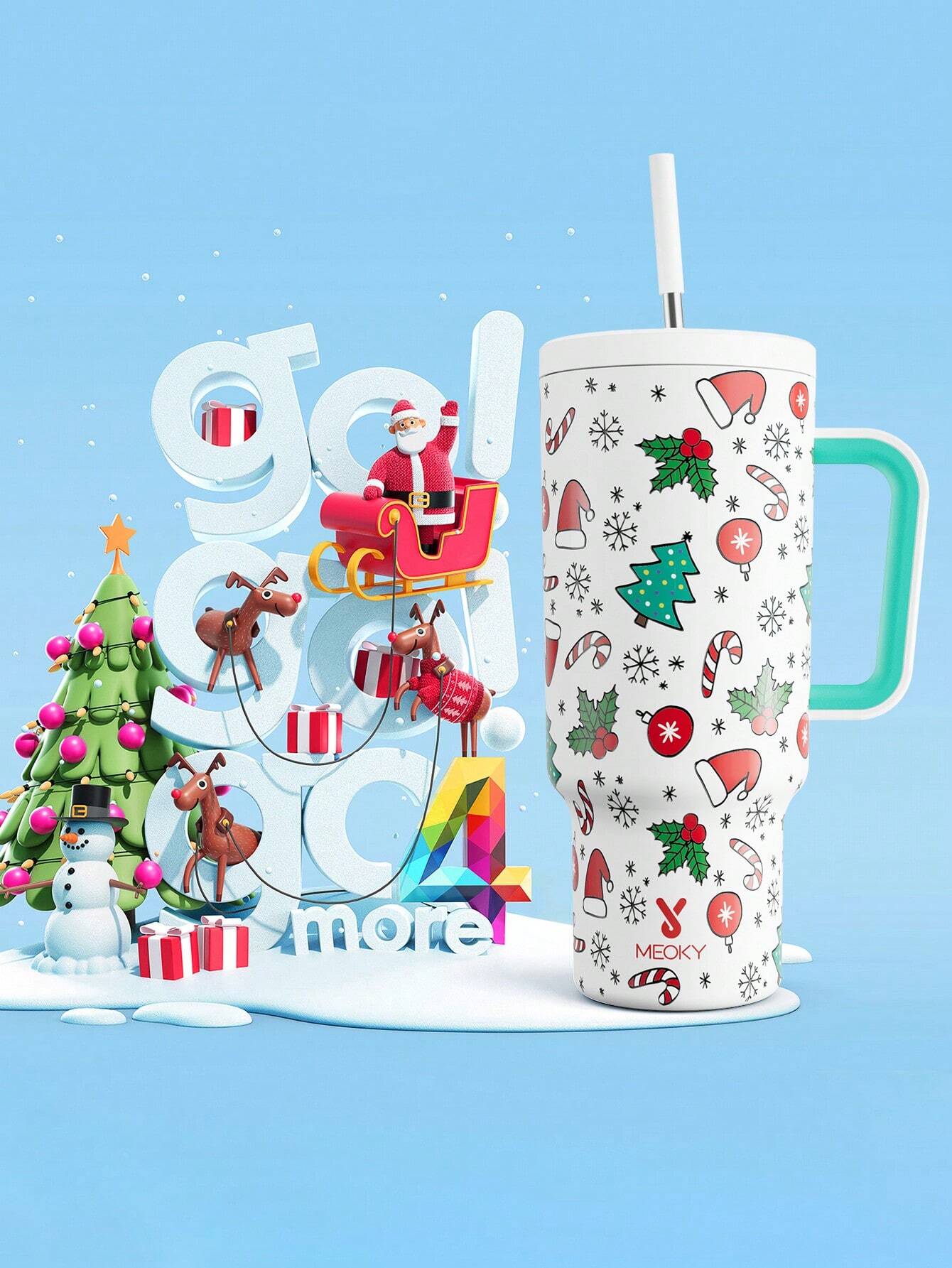 Meoky 40oz Stainless Steel Tumbler