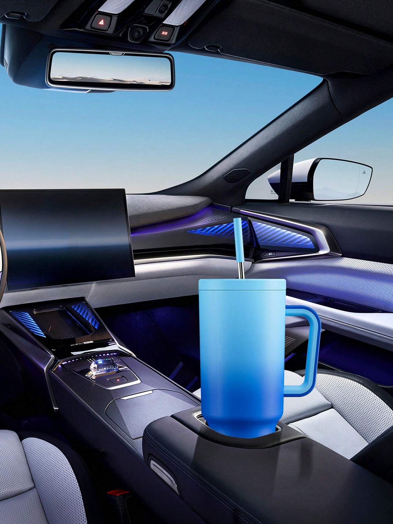 Meoky 40oz Blue Gradient Tumbler