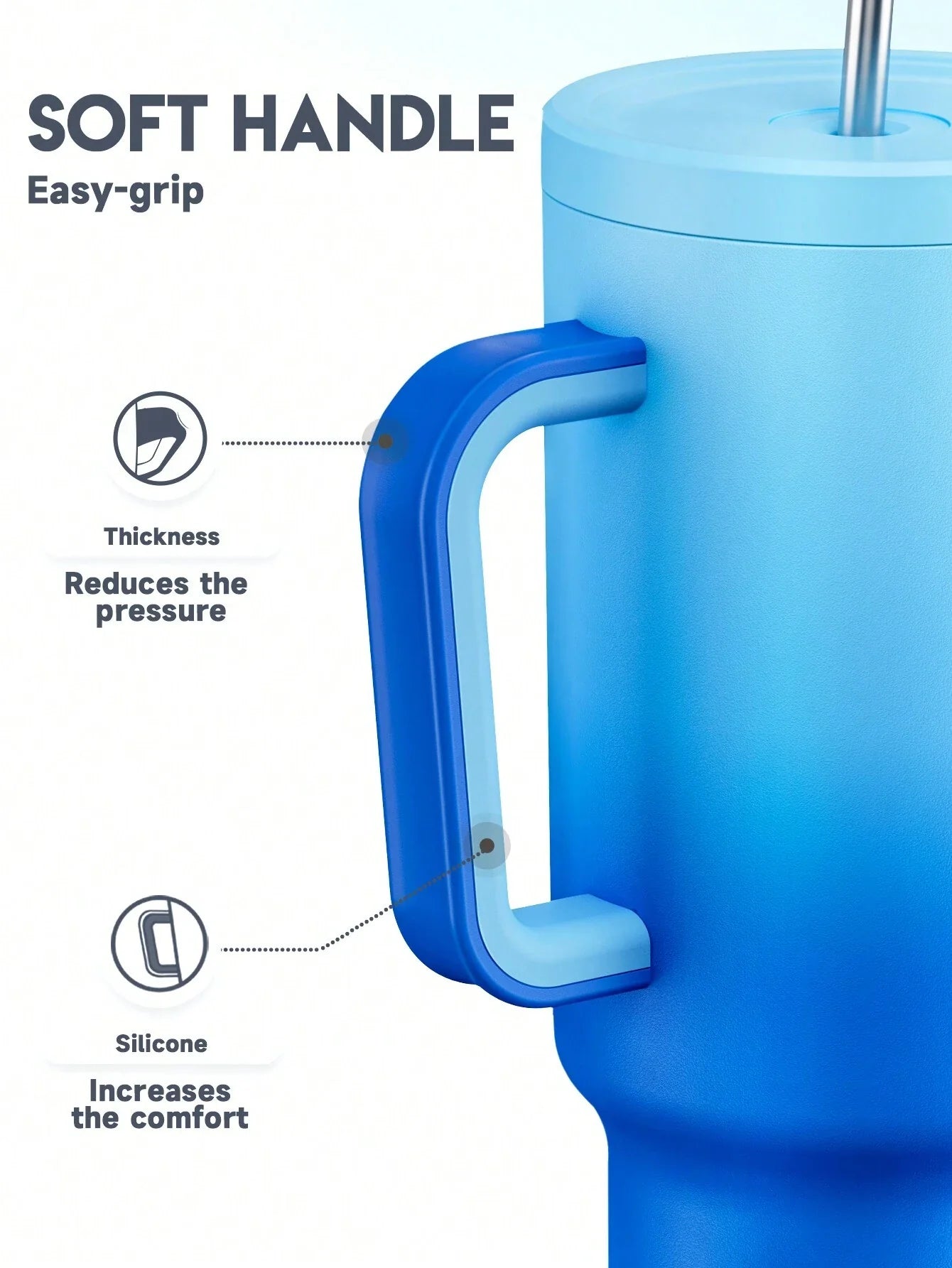 Meoky 40oz Blue Gradient Tumbler