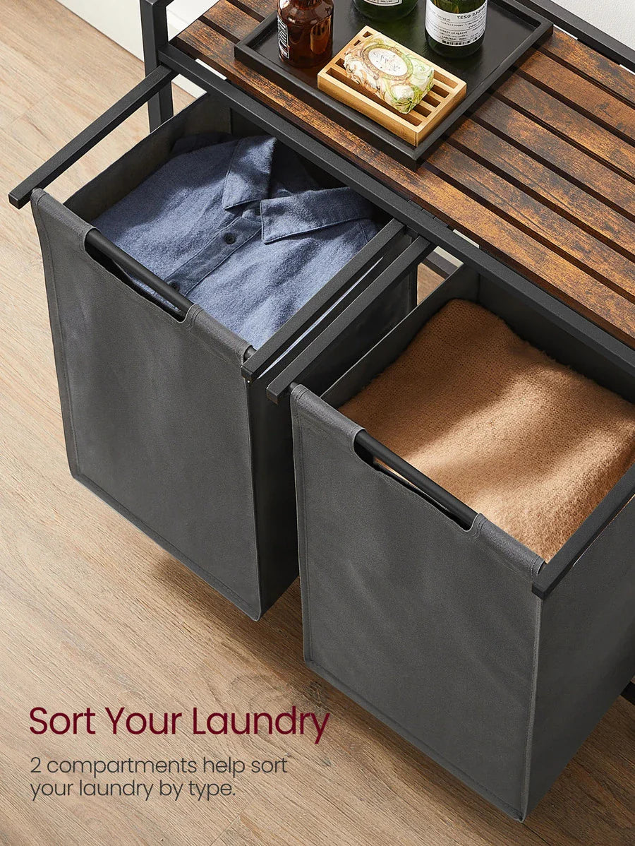 VASAGLE 2-Bag Laundry Hamper