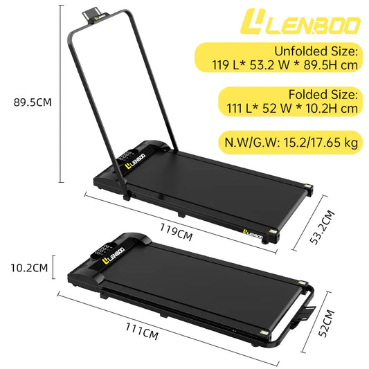 Snavya Foldable Electric Treadmill – Portable Home Walking & Running Pad with Remote Control, Handle & Incline Fitness Machine