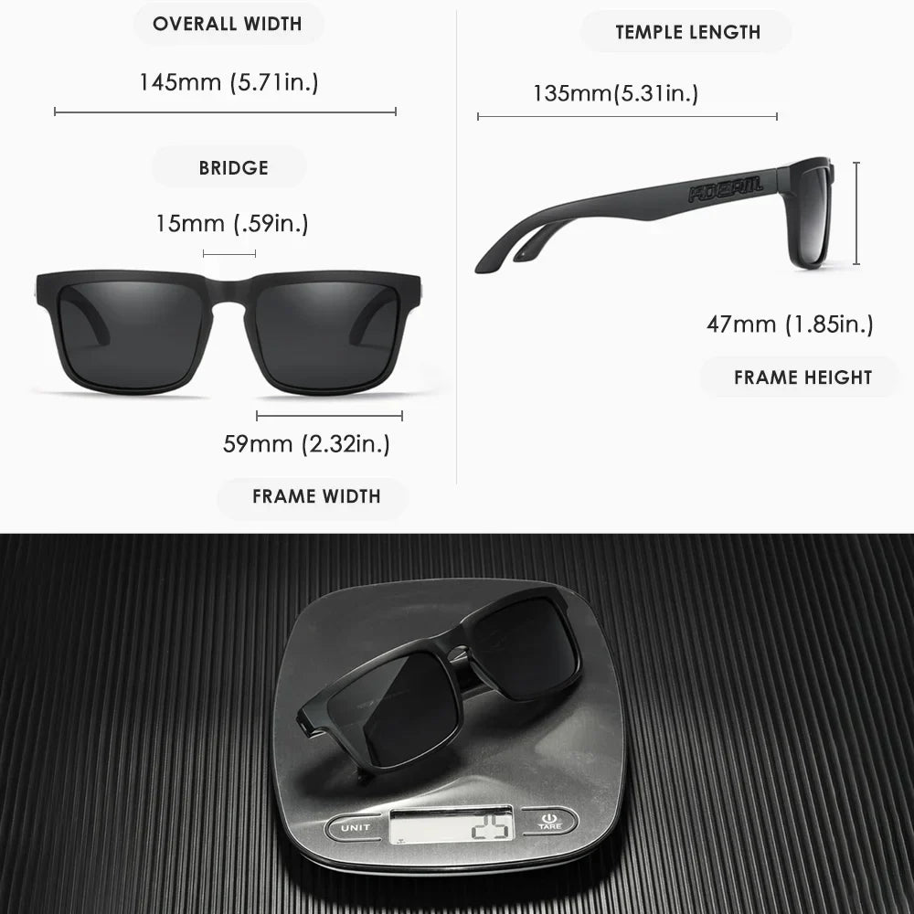 KDEAM Polarized Unisex Square Sunglasses