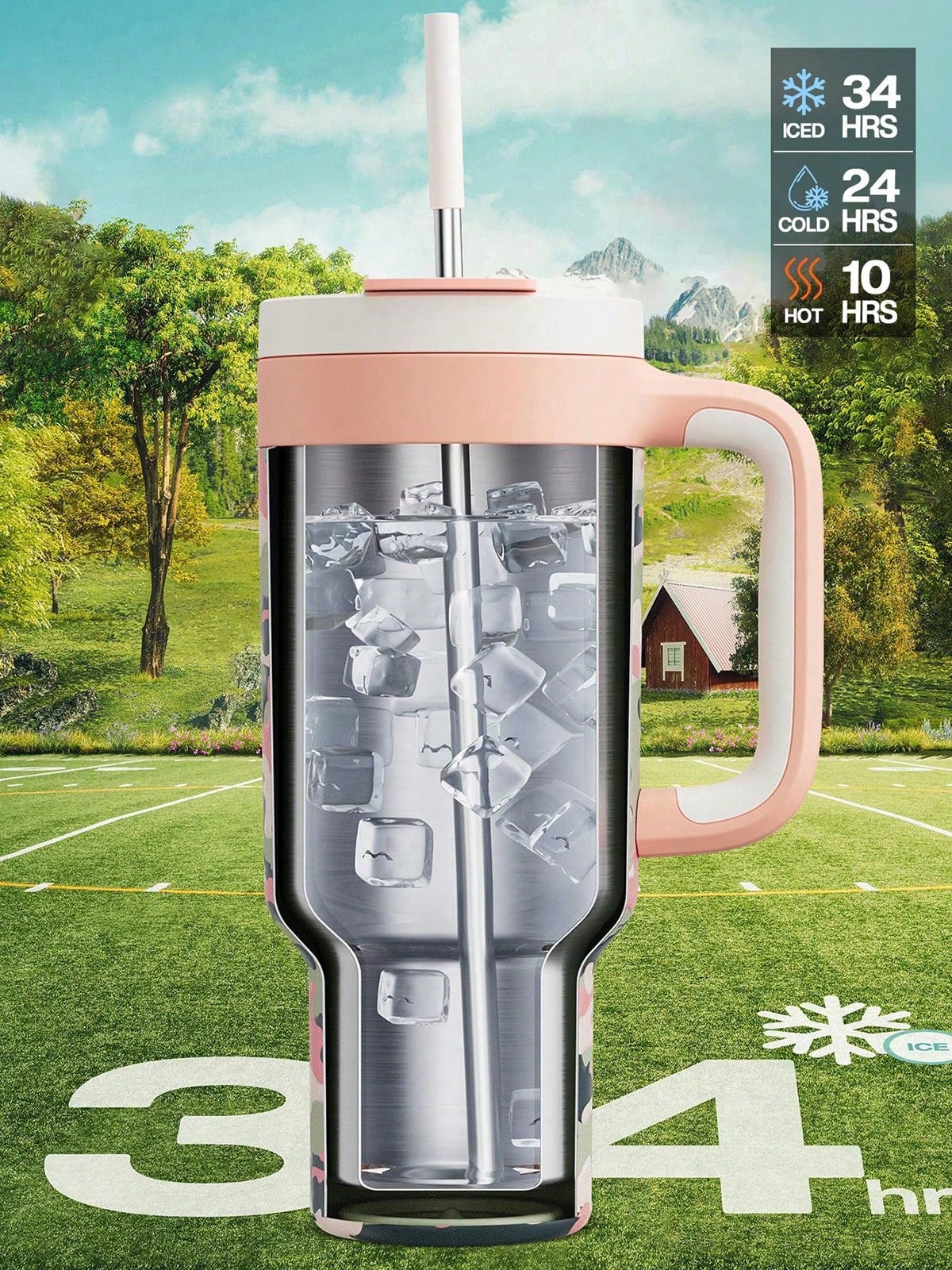 Meoky 40oz Camo Tumbler