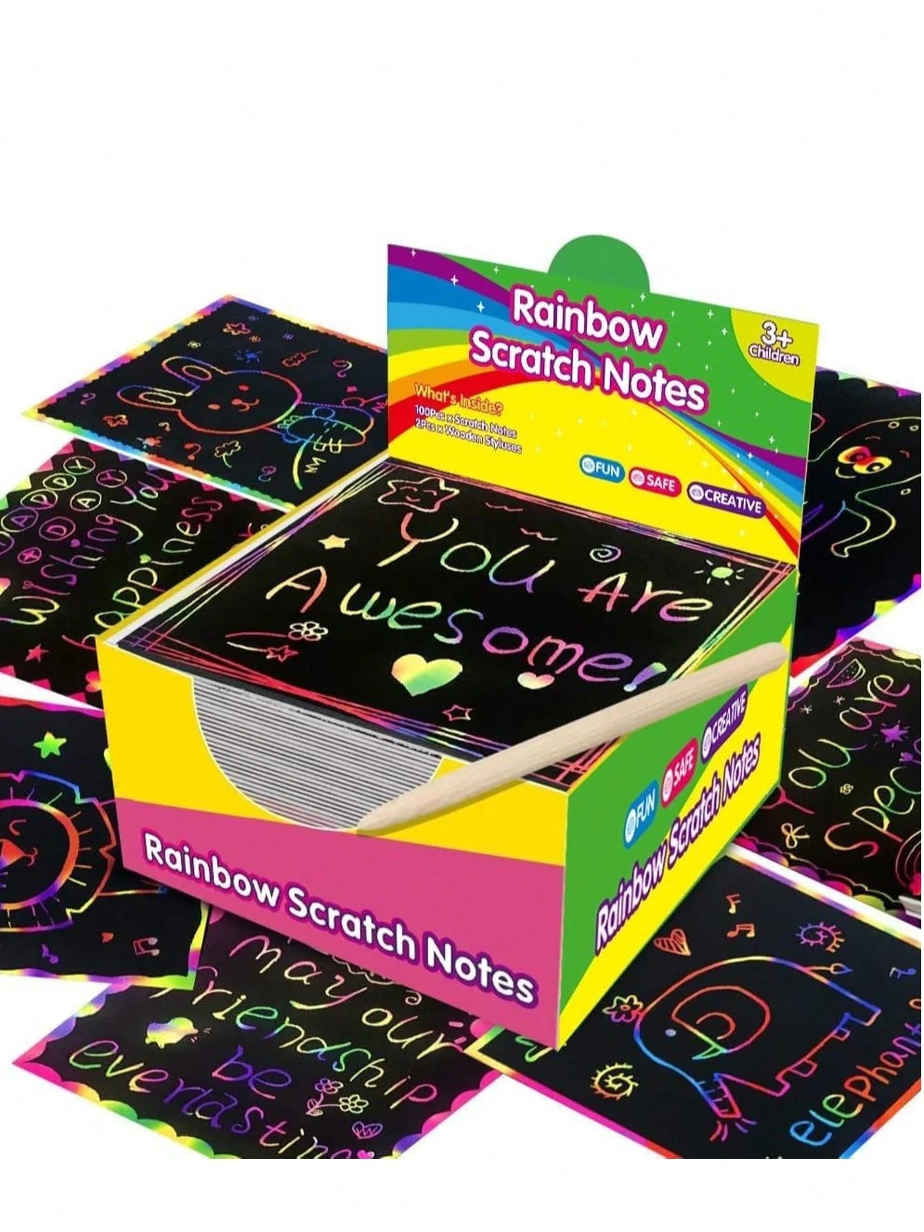 Rainbow Scratch Notes Kids Set