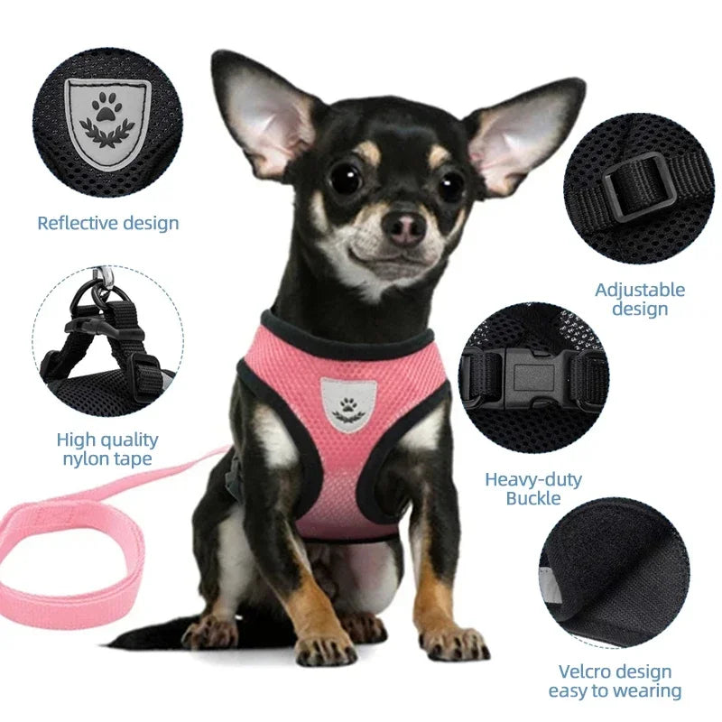 Adjustable Cat Dog Harness Vest