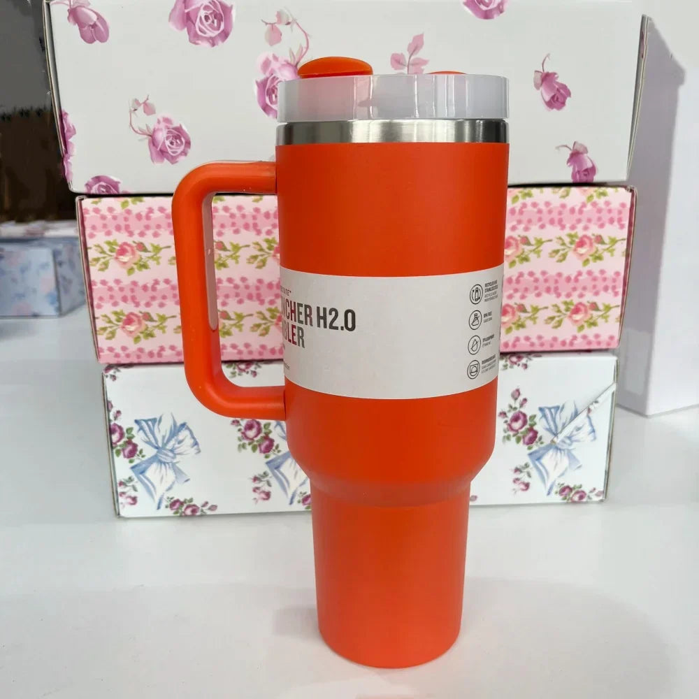 Stanley Style Flat Bottom Tumbler