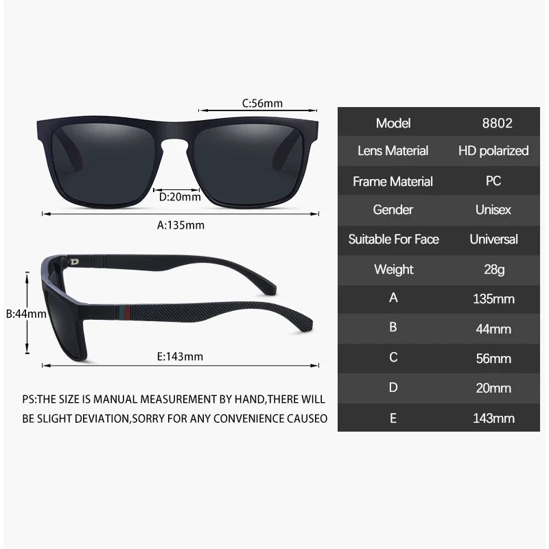 Vintage Square Polarized UV400 Sunglasses