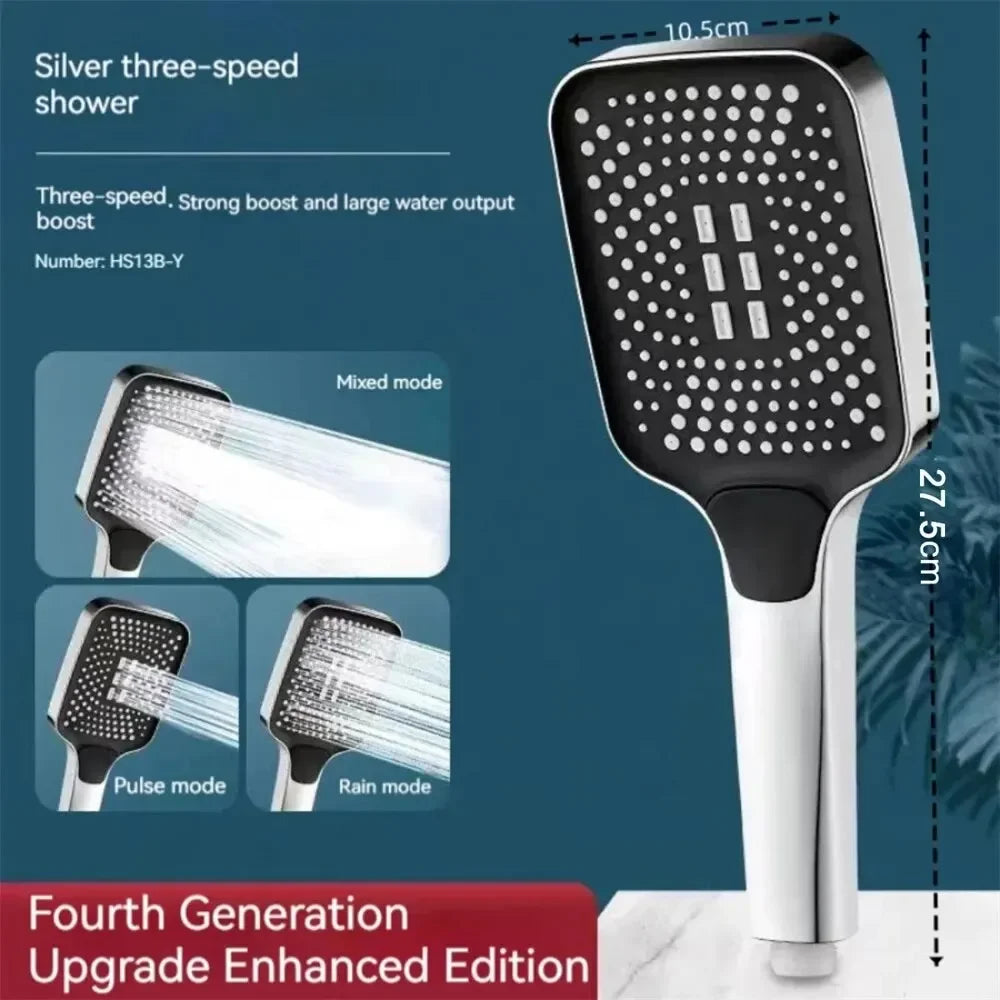 Adjustable 3-Mode Rainfall Showerhead