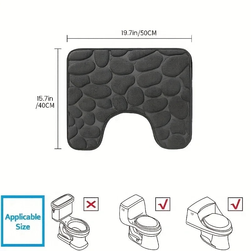 U-Shaped Waterproof Toilet Mat