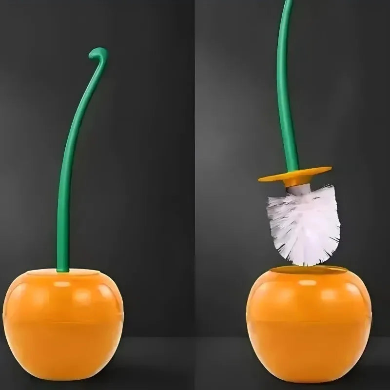 Cherry-Shaped Toilet Brush Set