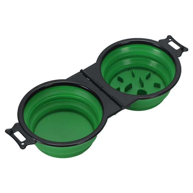 Foldable Dual Pet Bowl