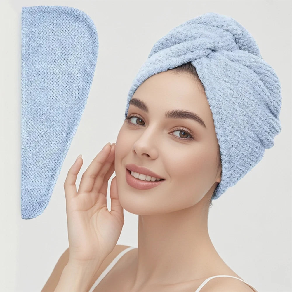 Solid Color Hair Towel Wrap
