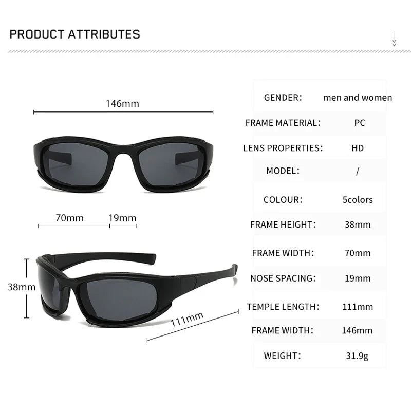 Black Silver Cycling Sports Sunglasses