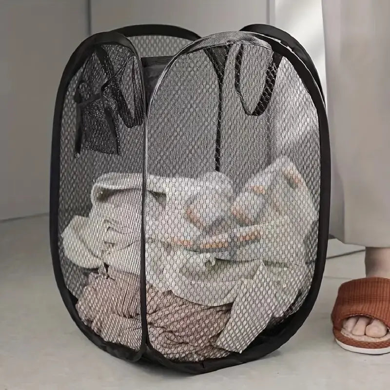 Foldable Mesh Laundry Storage Basket