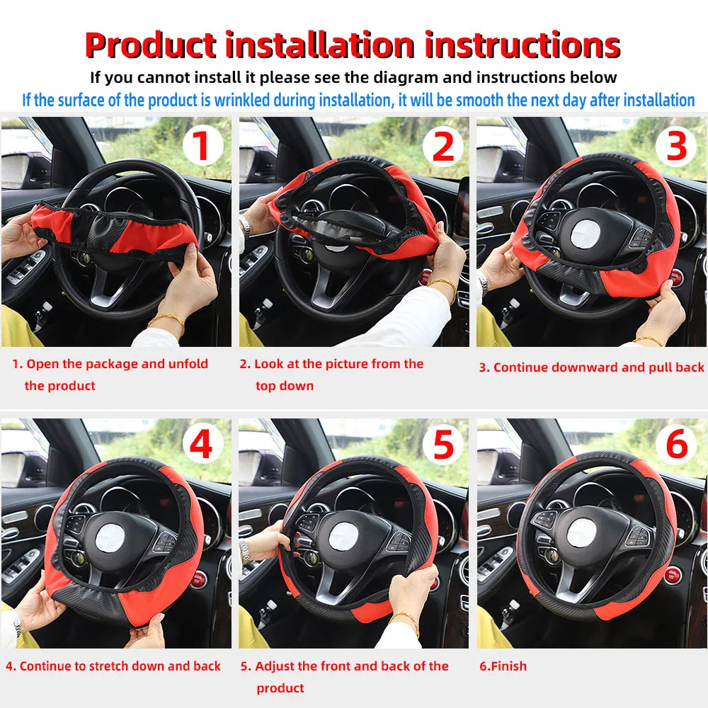 Carbon Fiber Steering Wheel Cover