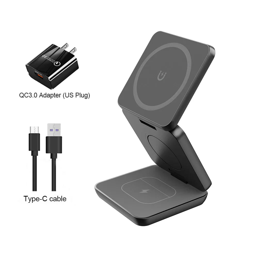 3-in-1 Foldable Magnetic Charger