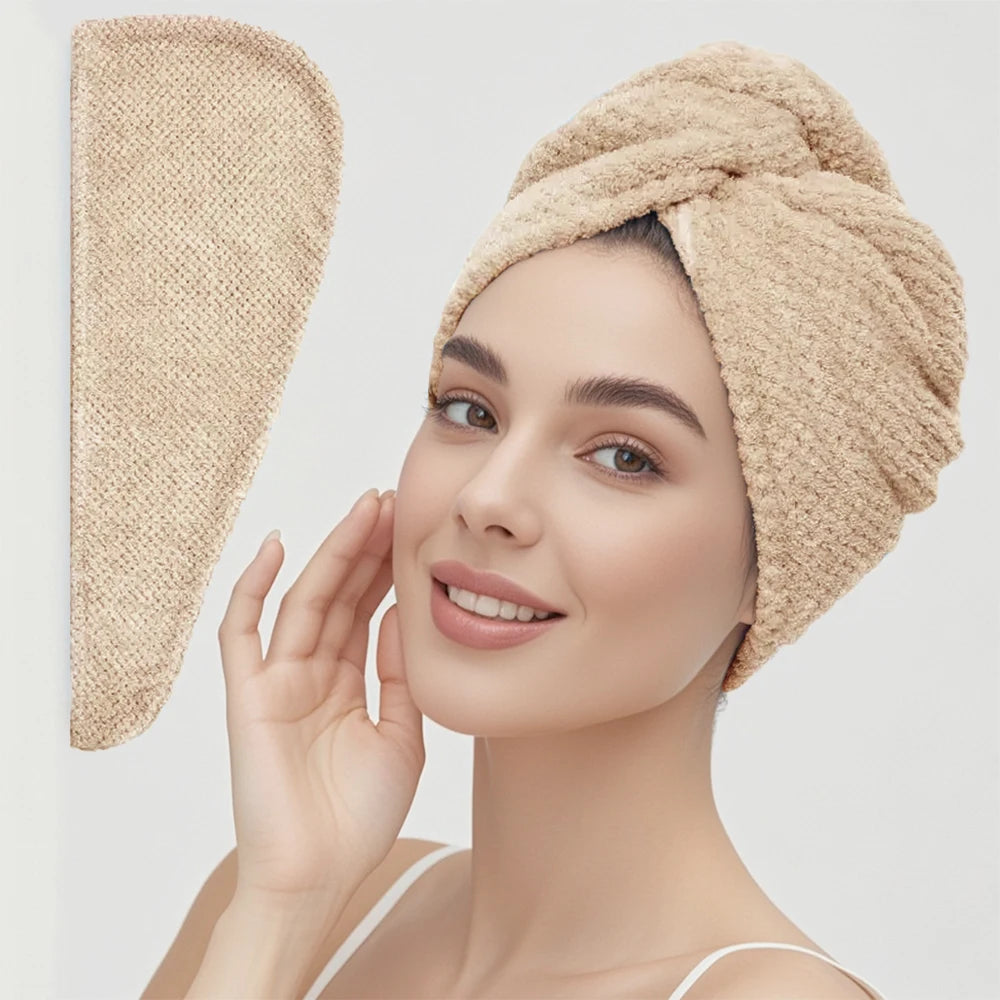 Solid Color Hair Towel Wrap