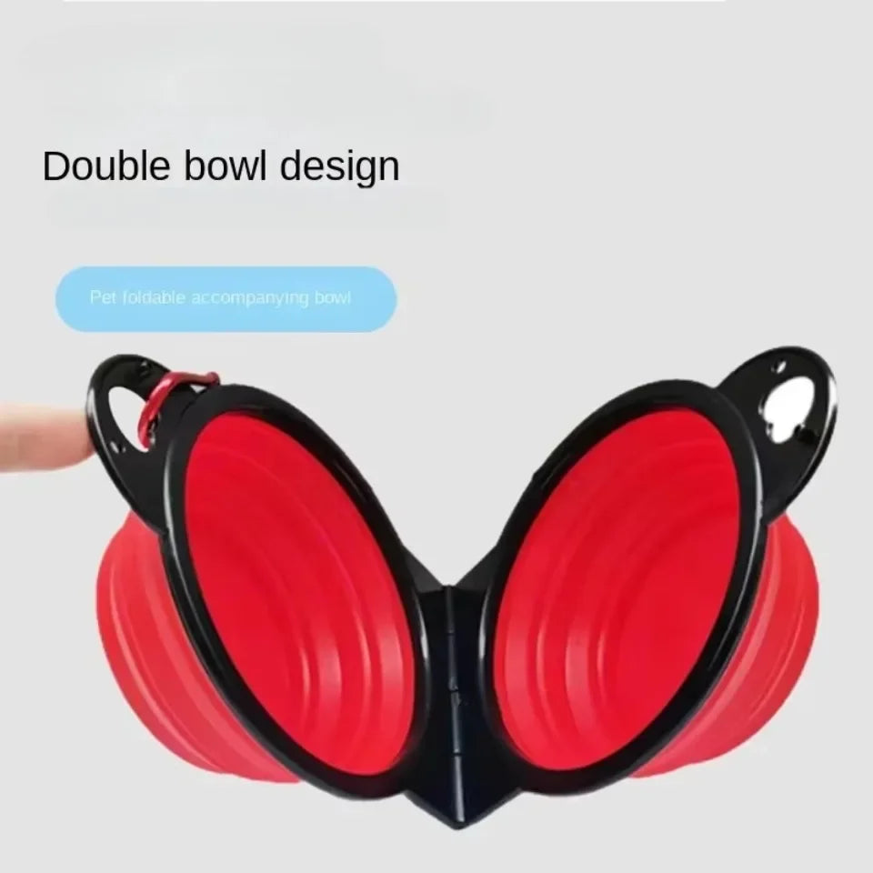 Foldable Dual Pet Bowl