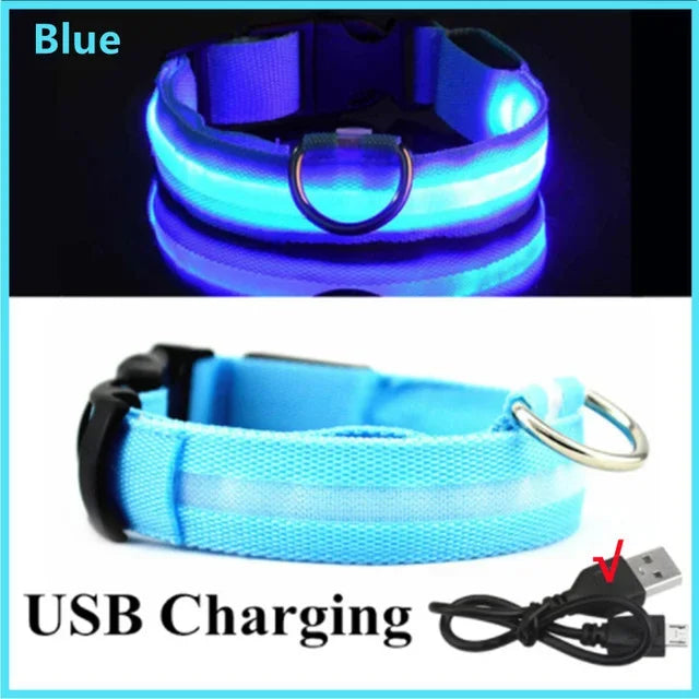 LED Rechargeable Dog Glow Collar