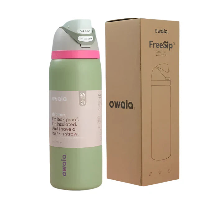 Owala FreeSip White Engraved Bottle