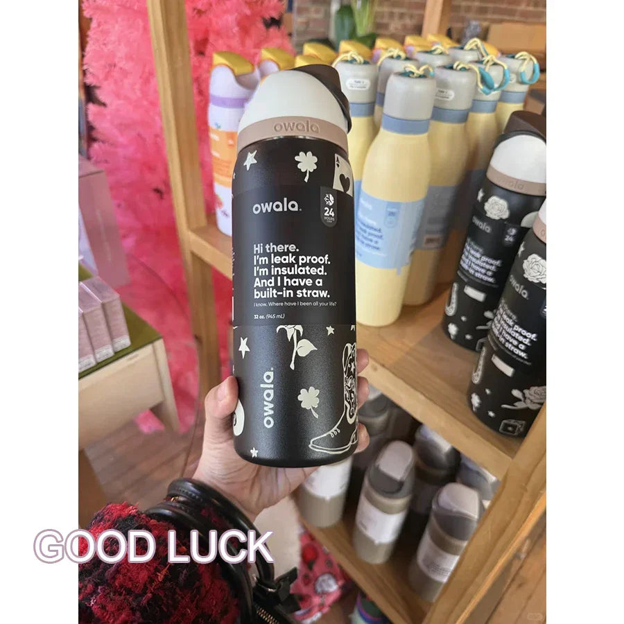 Owala FreeSip Blue Bow Tie Bottle