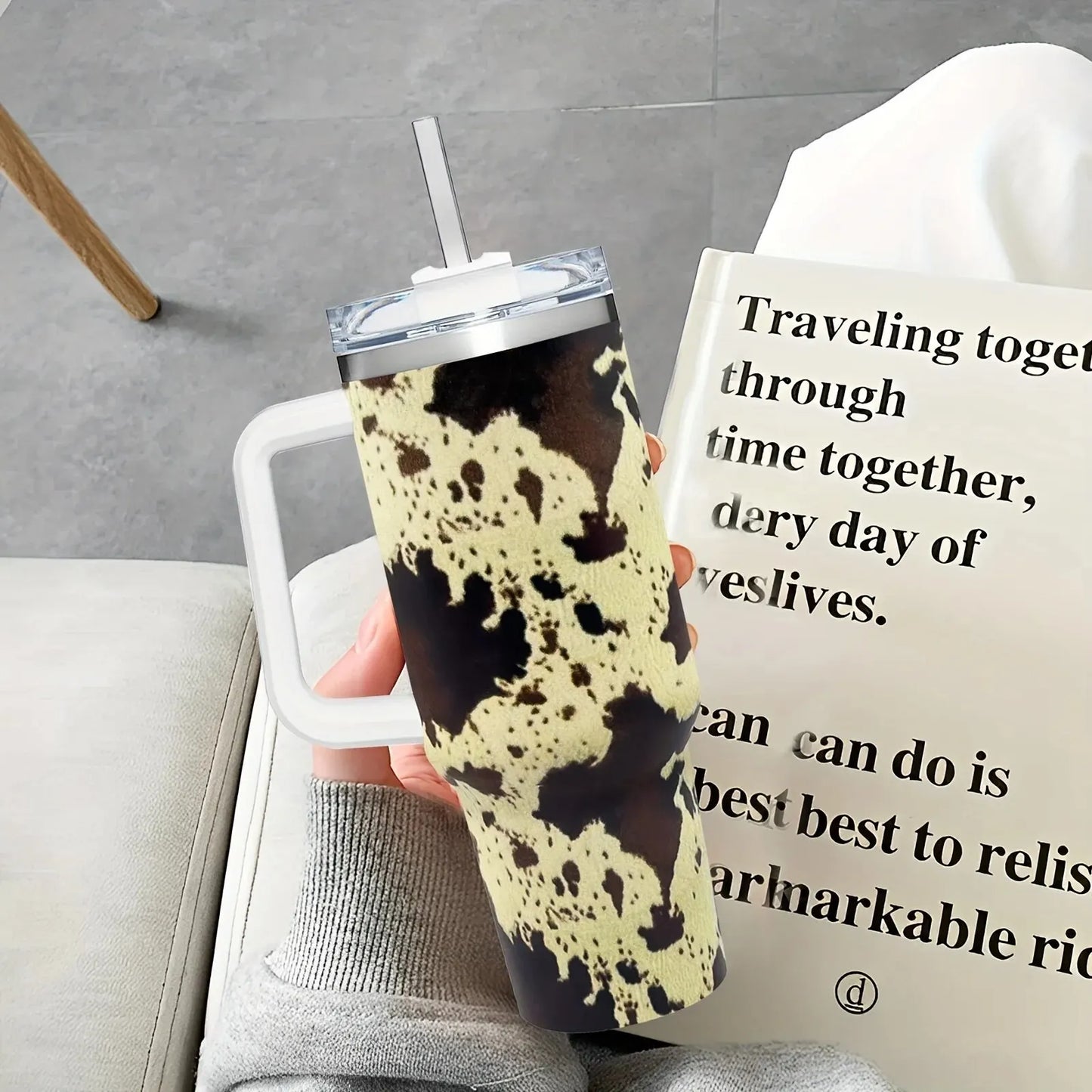 Leopard Print 40oz Coffee Cup