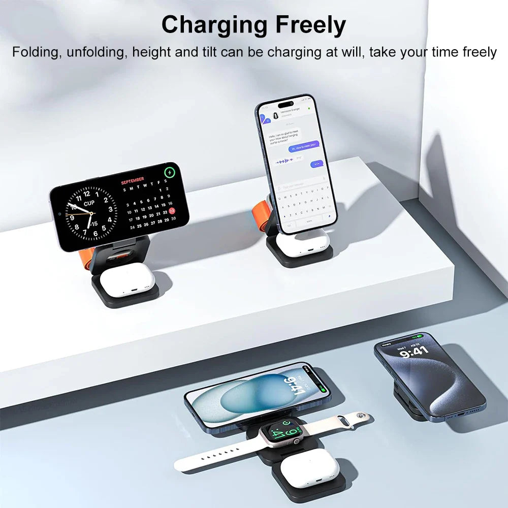 3-in-1 Foldable Magnetic Charger