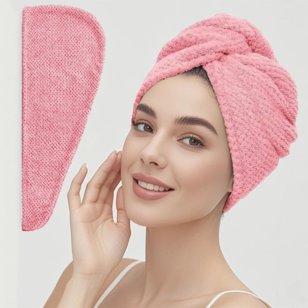 Solid Color Hair Towel Wrap