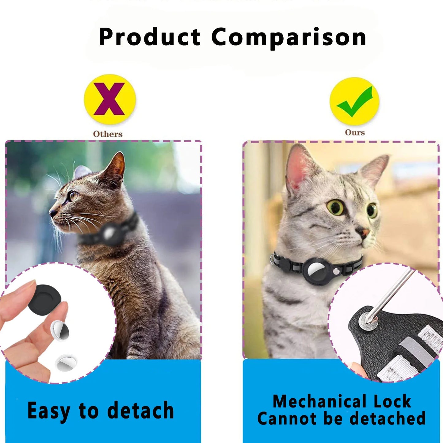 Cat AirTag Reflective Collar