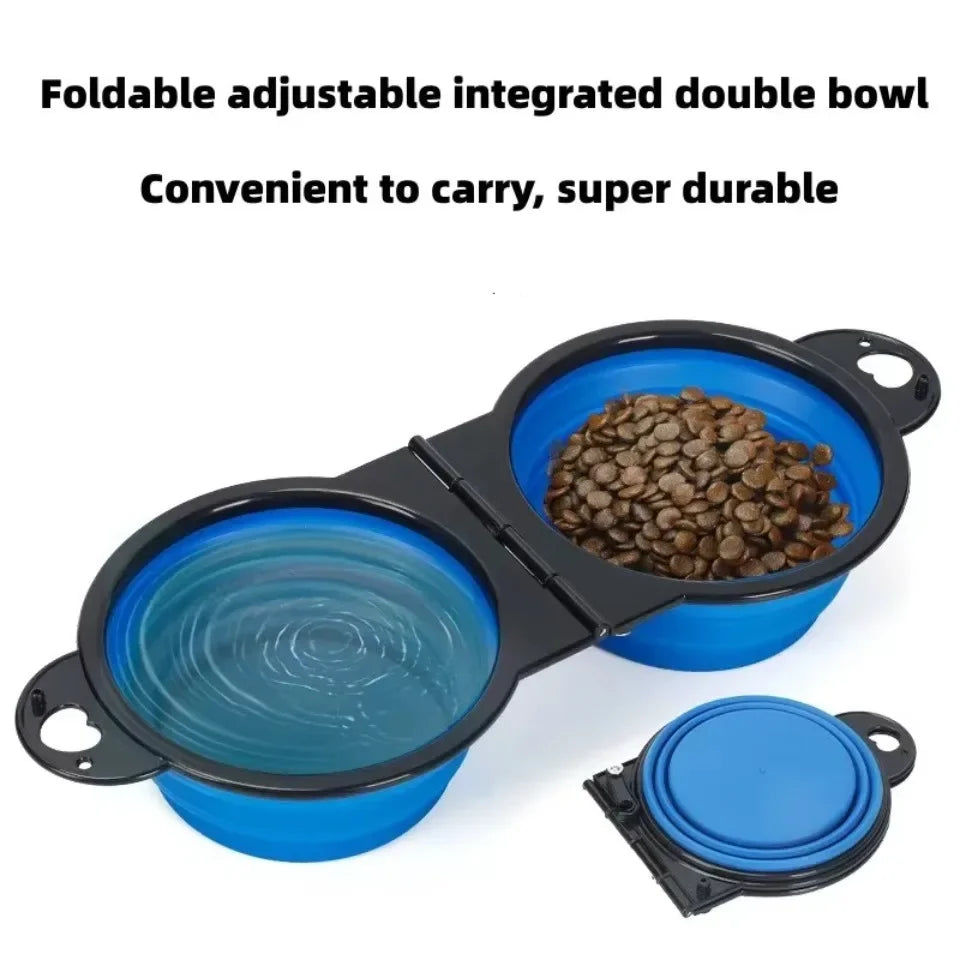 Foldable Dual Pet Bowl