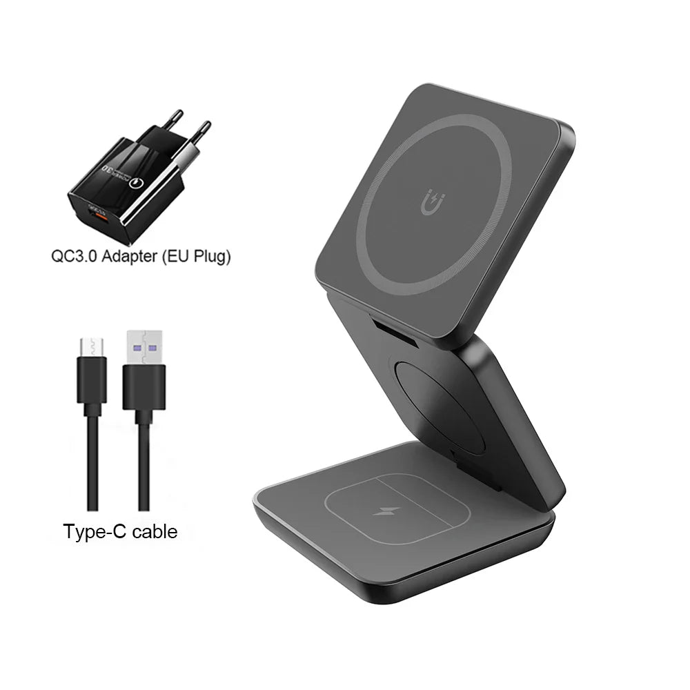 3-in-1 Foldable Magnetic Charger