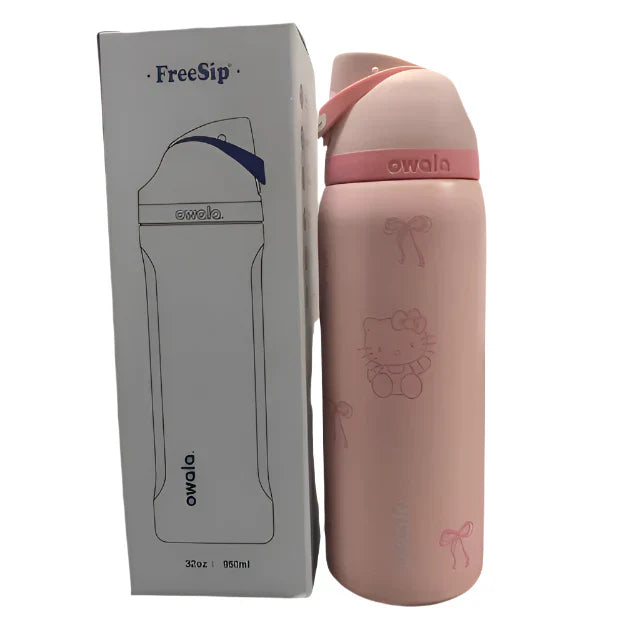 Owala FreeSip White Engraved Bottle