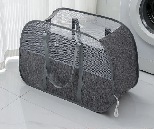 Foldable Mesh Laundry Storage Basket