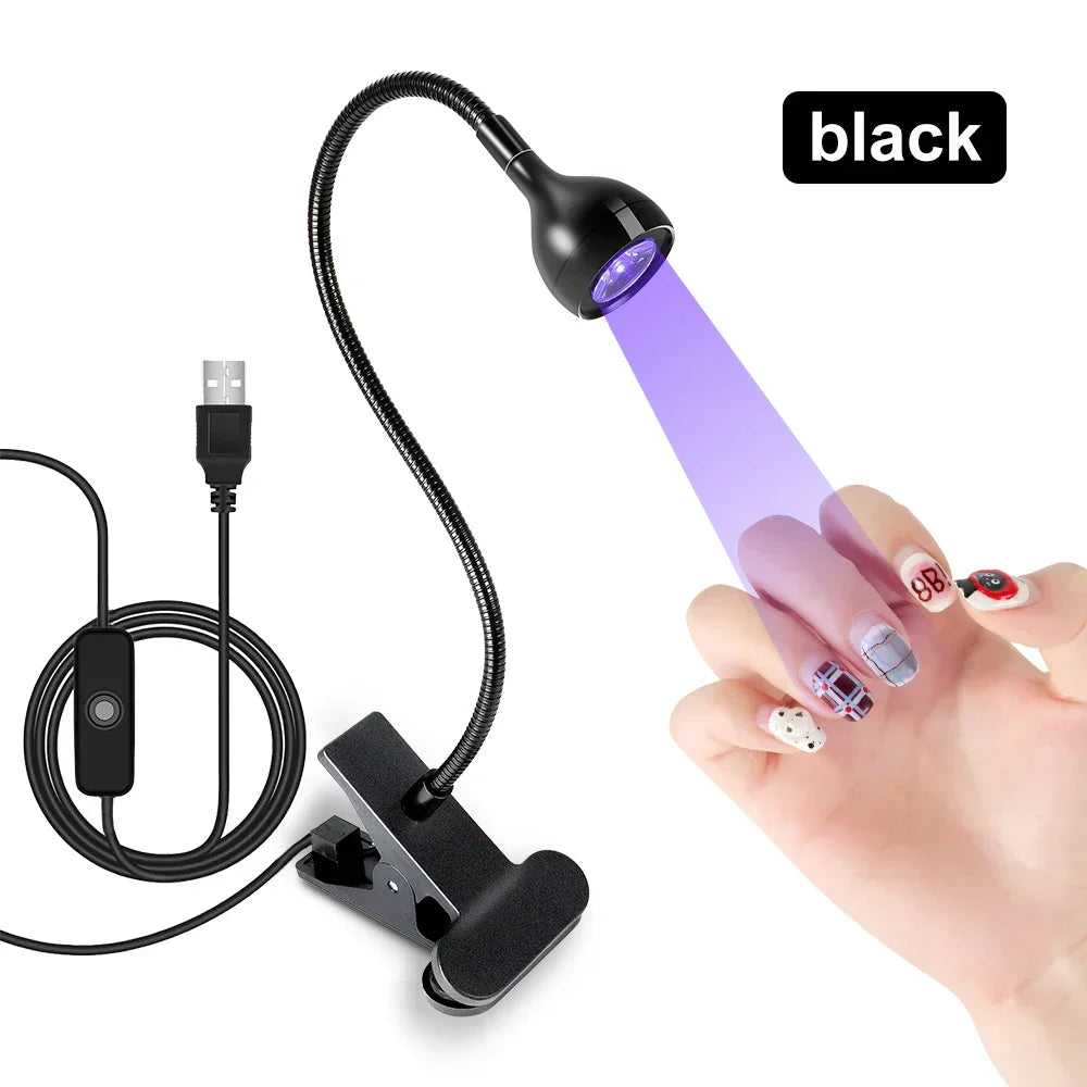 Compact Clip-On UV Nail Lamp