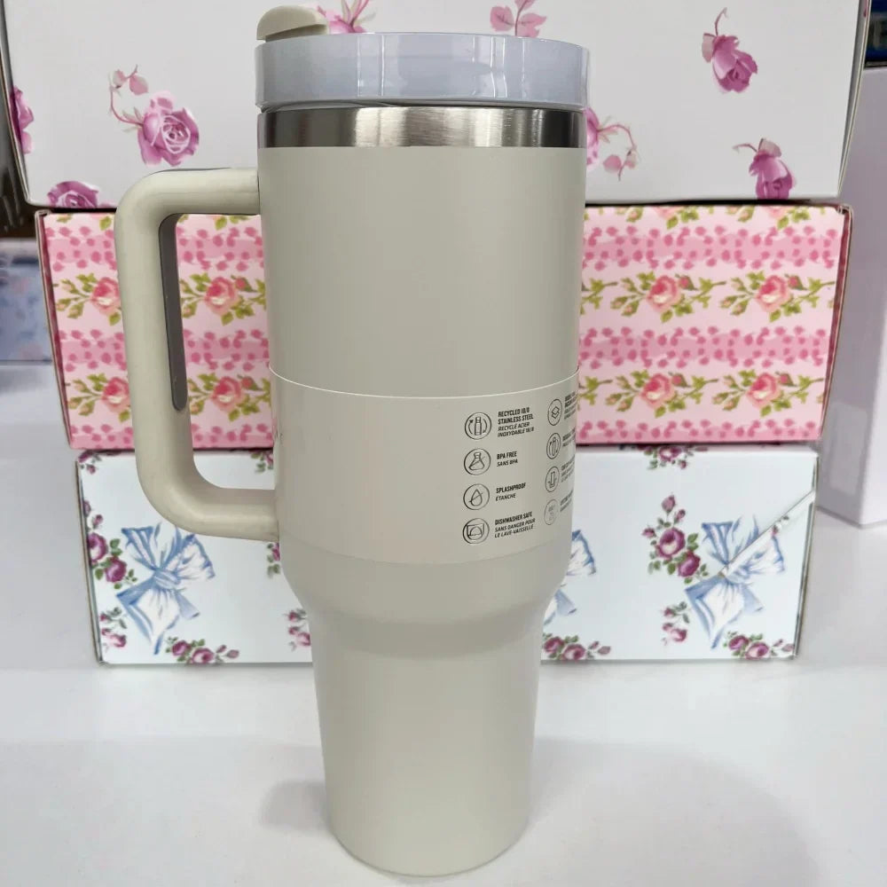 Stanley Style Flat Bottom Tumbler