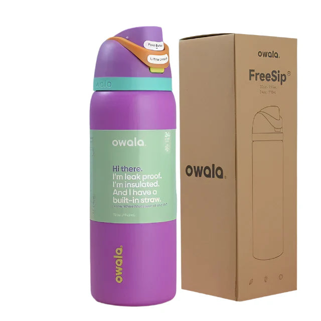 Owala FreeSip White Engraved Bottle