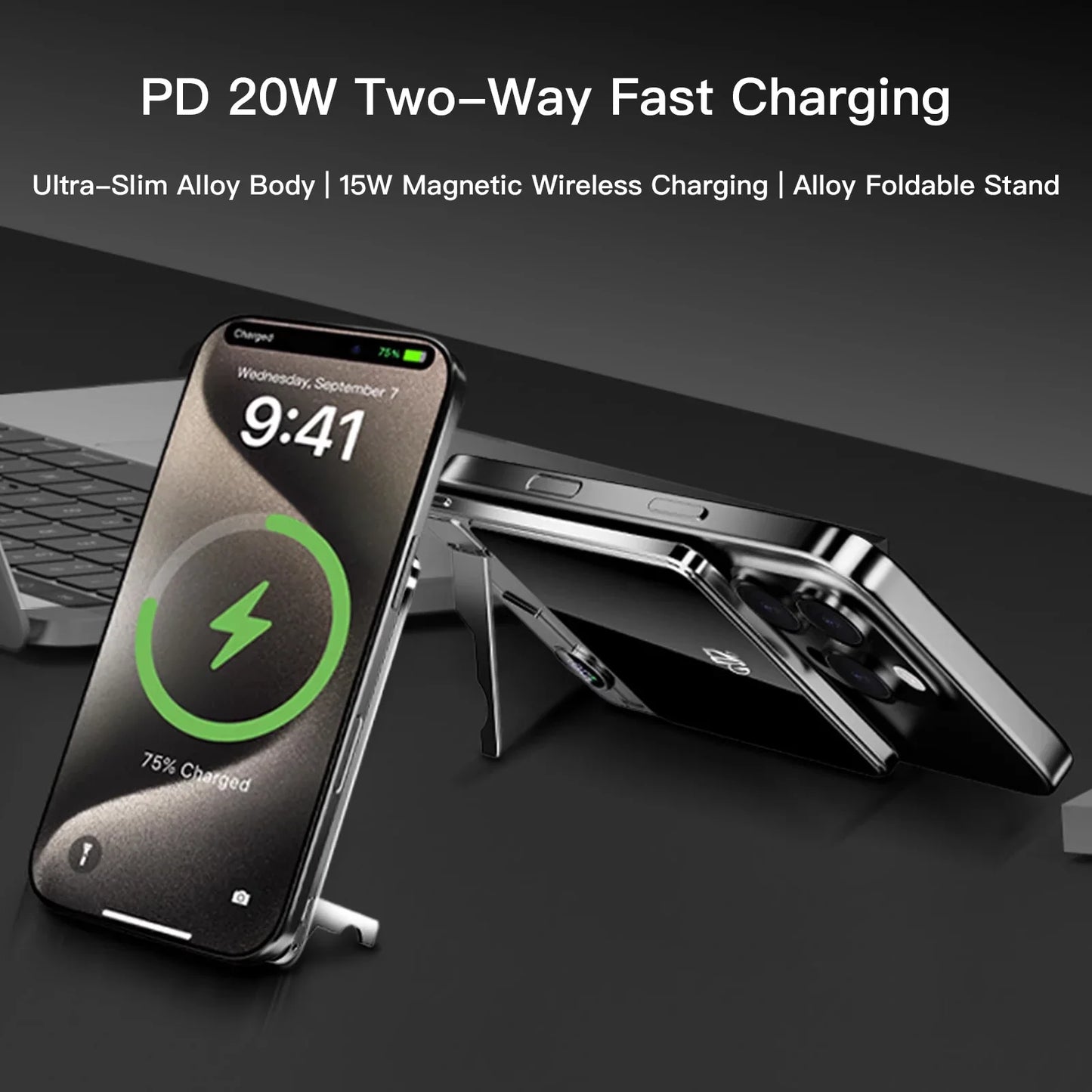 10000mAh Ultra Slim MagSafe Power Bank