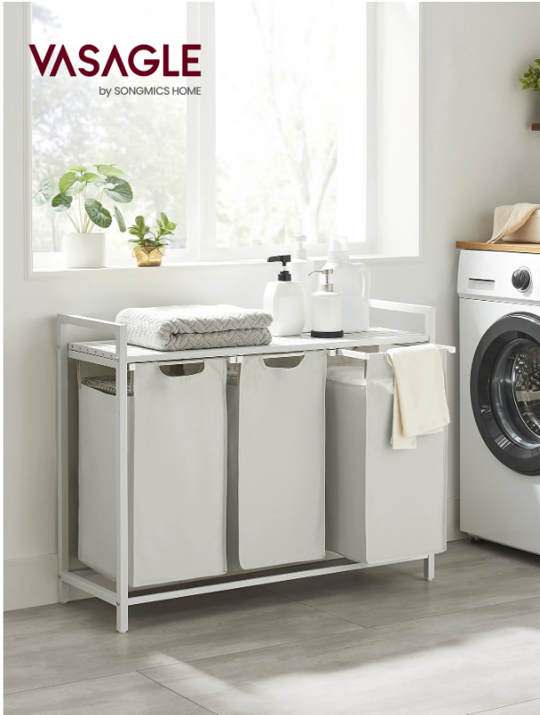 VASAGLE 3-Bag Laundry Hamper