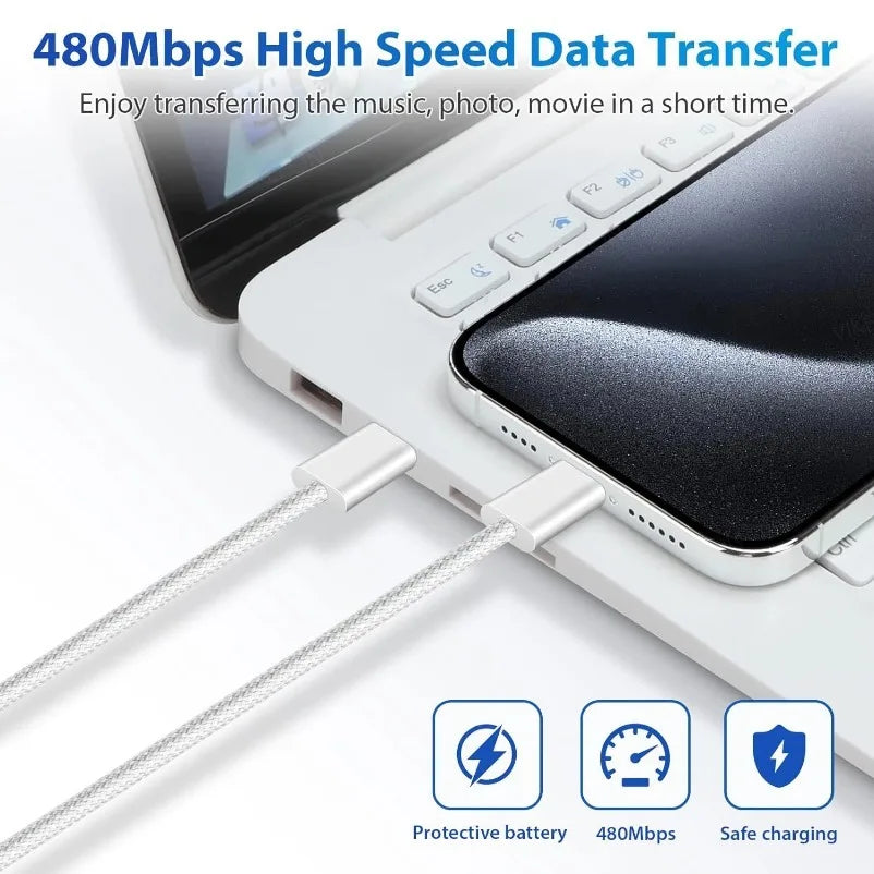 VIKEFON 60W USB-C Cable