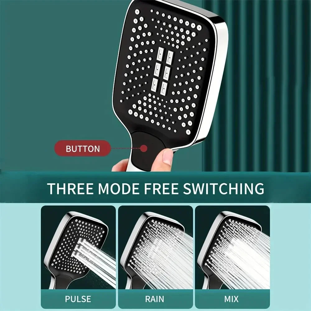 Adjustable 3-Mode Rainfall Showerhead