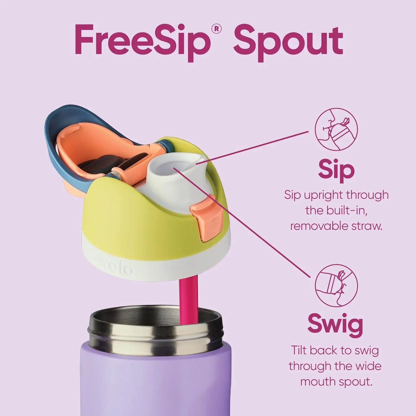 Owala FreeSip Purple Water Bottle