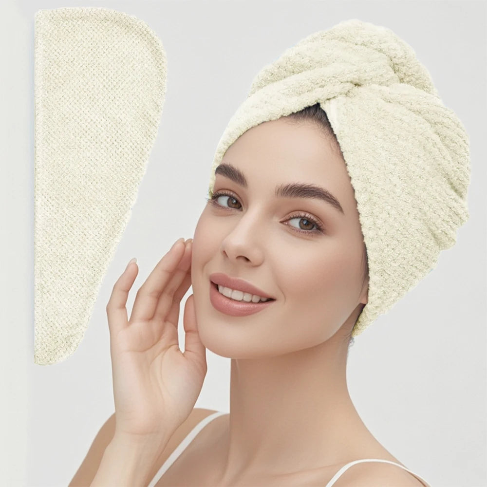 Solid Color Hair Towel Wrap
