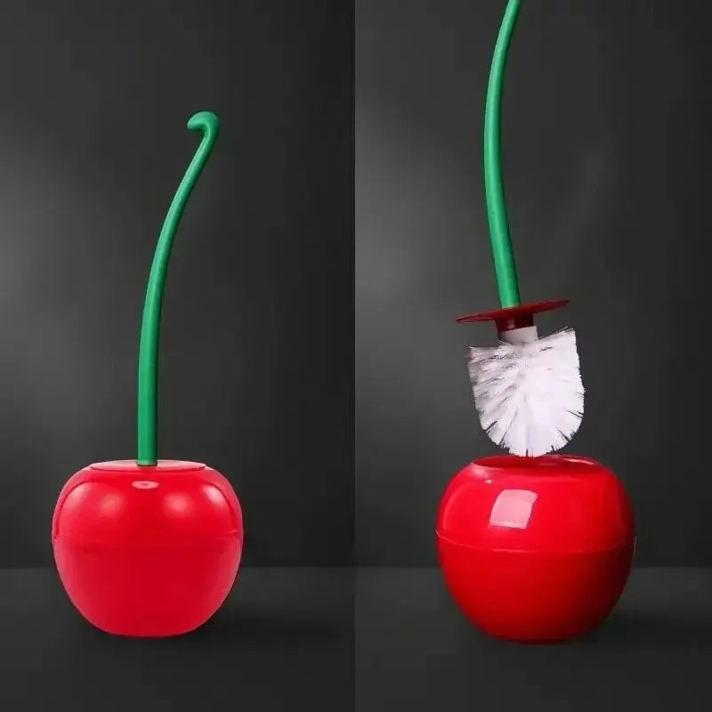Cherry-Shaped Toilet Brush Set