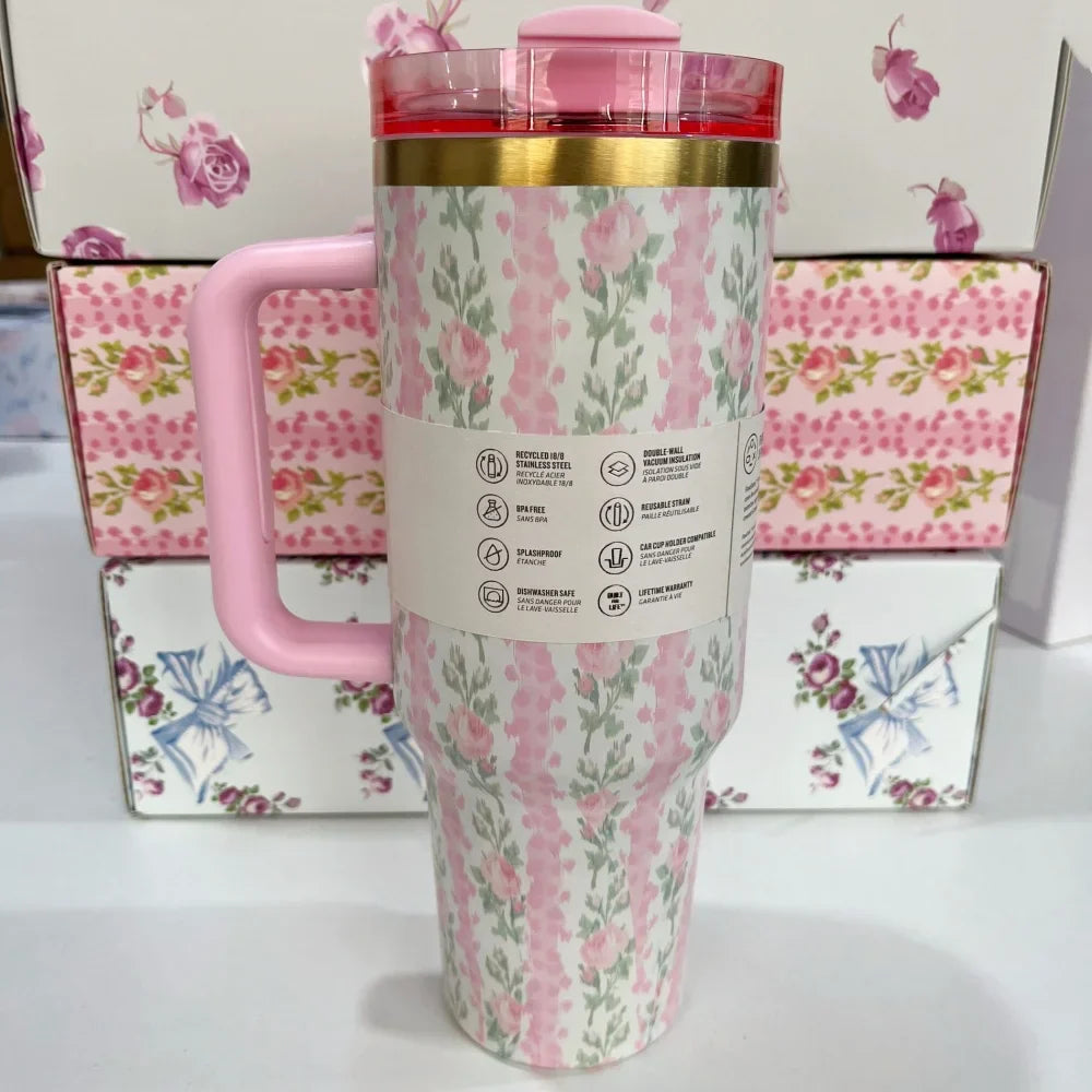 Stanley Style Flat Bottom Tumbler