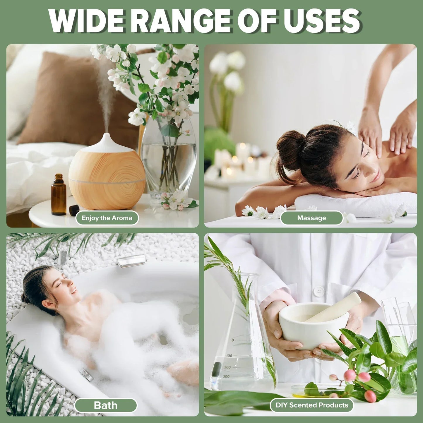 Unisex 10ml Pure Fruit & Flower Fragrance Oil