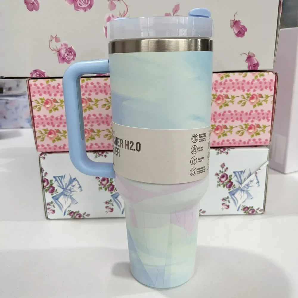 Stanley Style Flat Bottom Tumbler