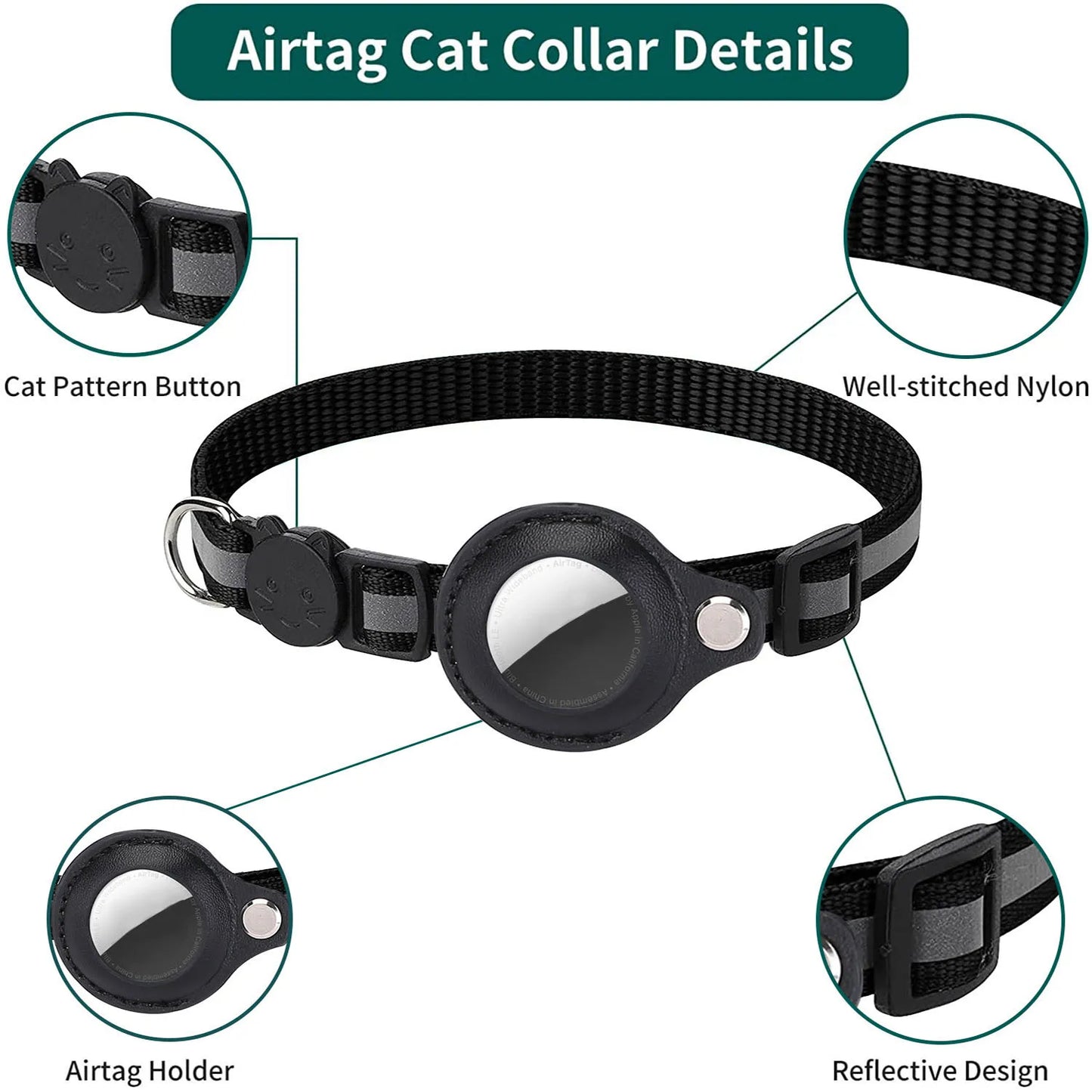 Cat AirTag Reflective Collar