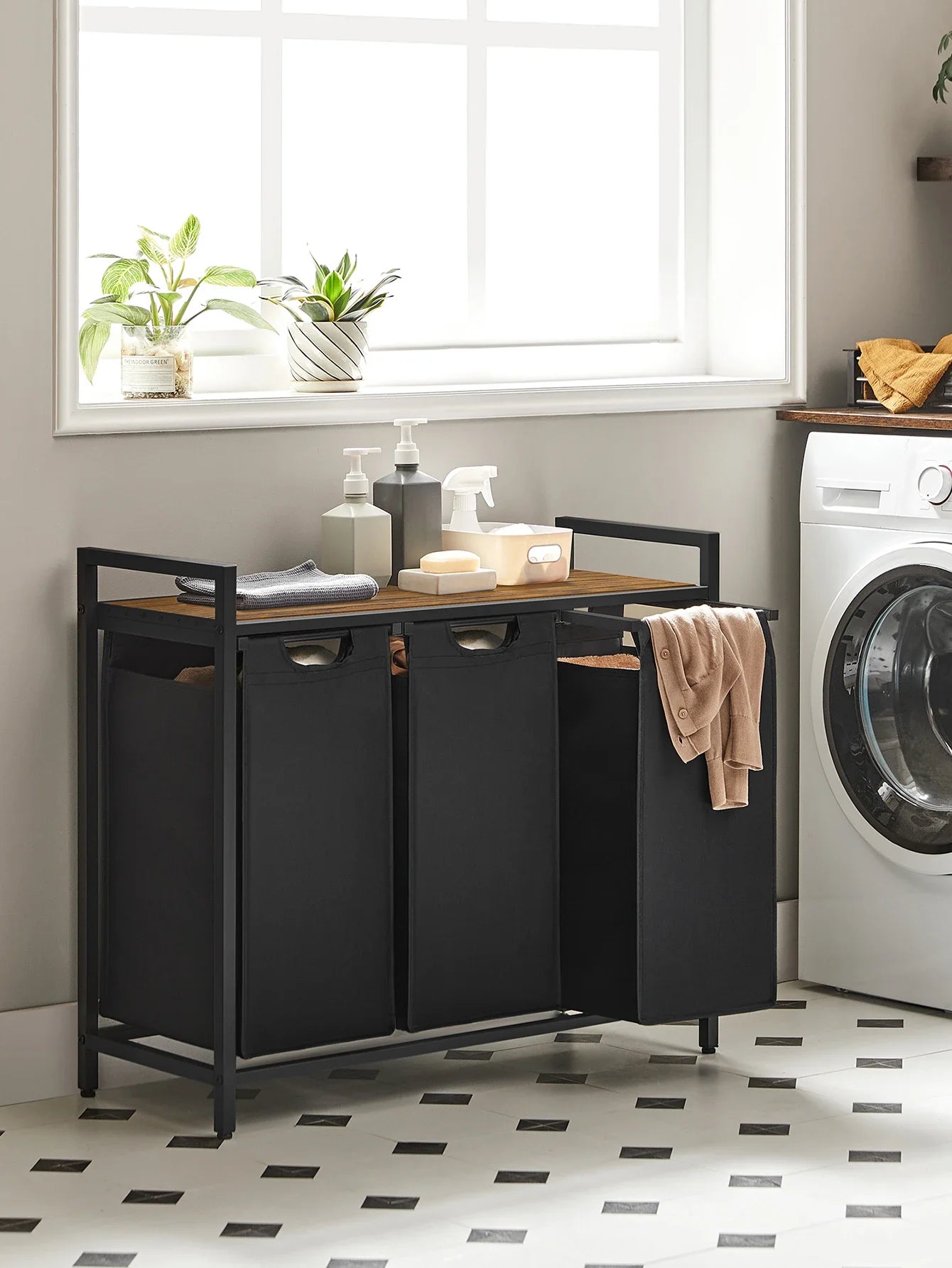 VASAGLE 3-Bag Laundry Sorter